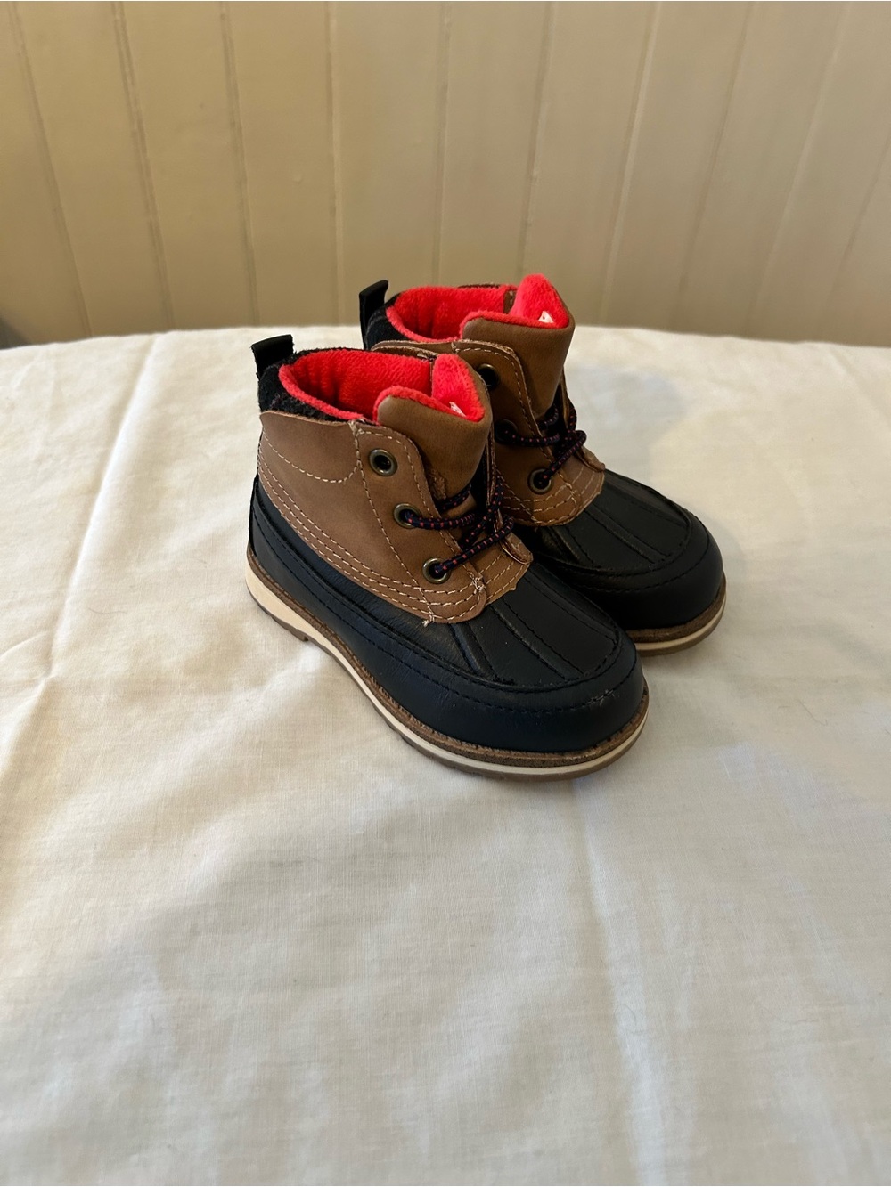 Max & Jake Dennis Duck Boots/Toddler Size 7 M/Brown-Red/ NWOT